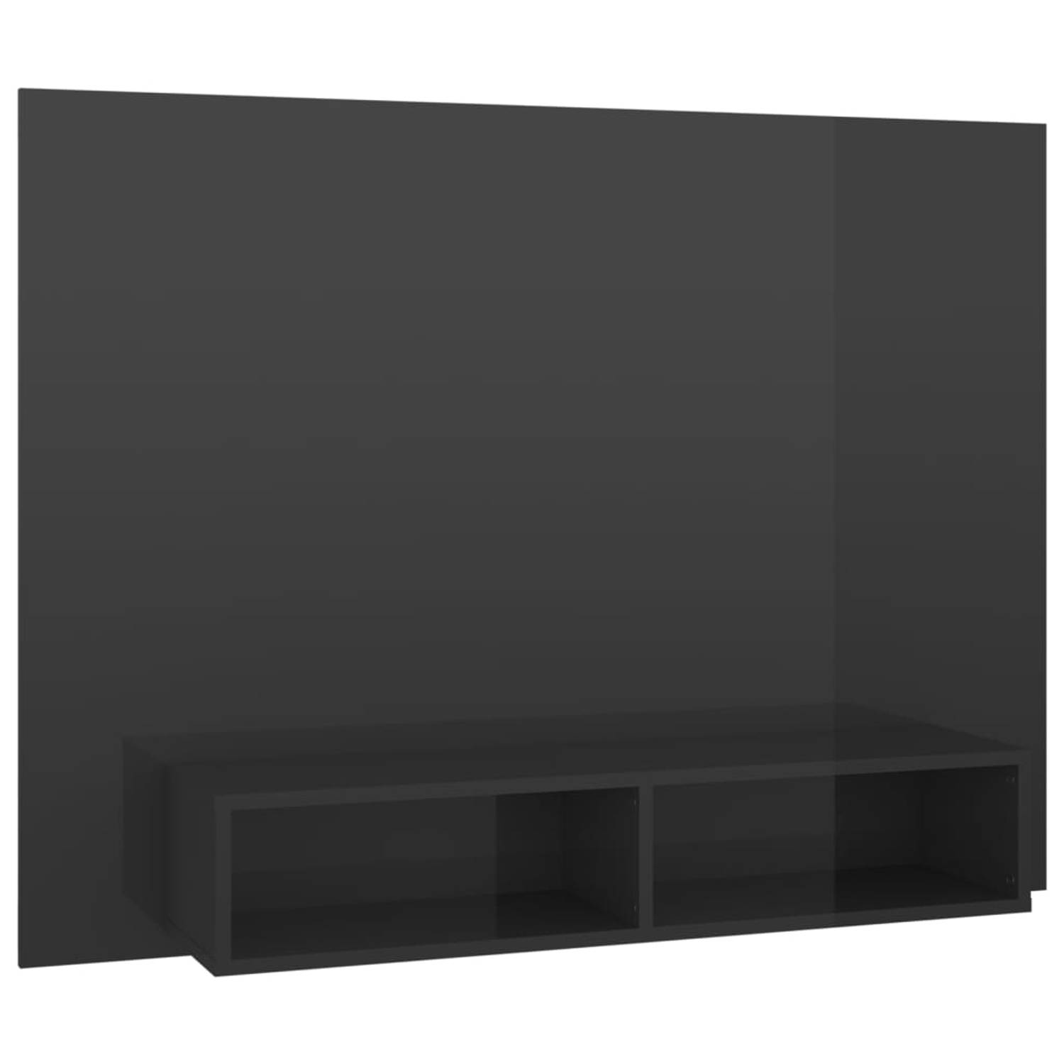The Living Store Tv-wandmeubel Hifi-kast Hoogglans grijs 120 x 23.5 x 90 cm Montage vereist