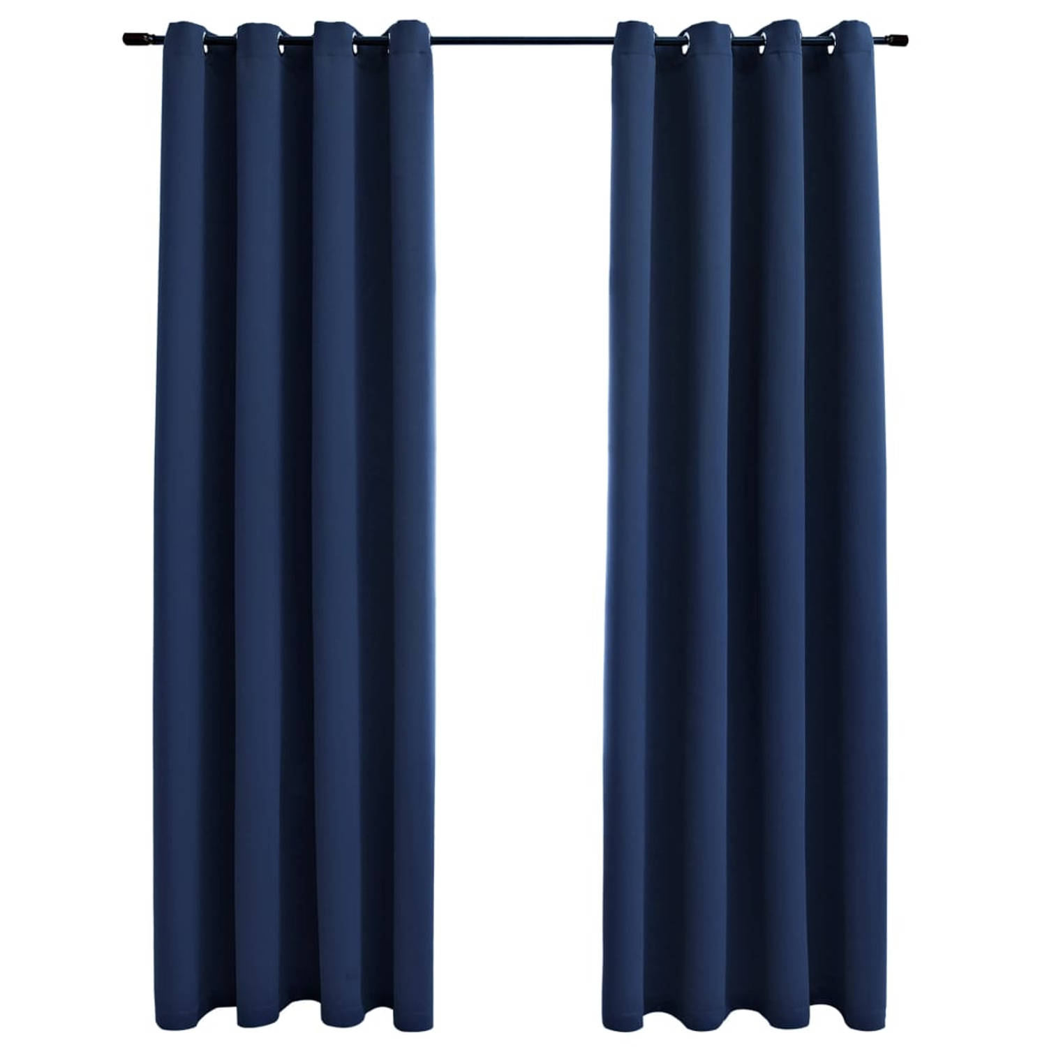 The Living Store Gordijnen - 140x225 cm - Blauw 100% polyester