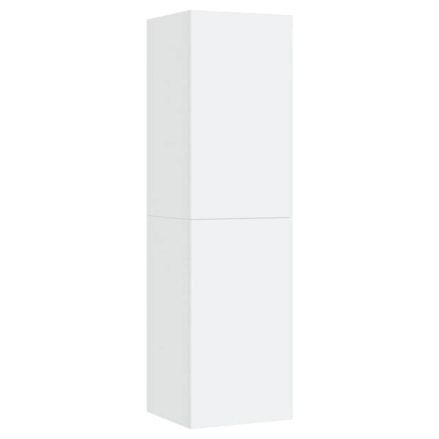 The Living Store Wandkast Spaanplaat - 30.5 x 30 x 110 cm - Wit