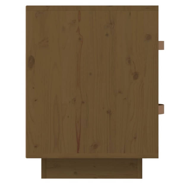  vidaXL Nachtkastjes 2 st 40x34x45 cm massief grenenhout honingbruin