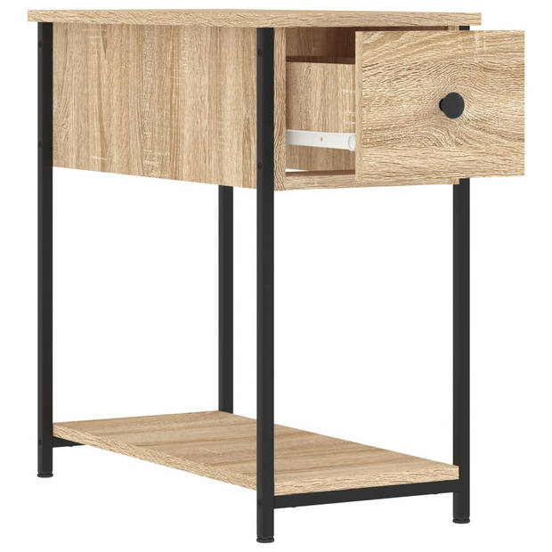 vidaXL Nachtkastjes 2 st 30x60x60 cm bewerkt hout sonoma eikenkleurig