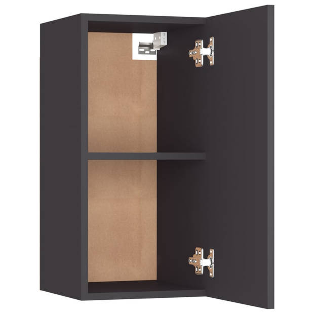 The Living Store Wandmeubel - TV-meubel - 30.5 x 30 x 60 cm - Grijs