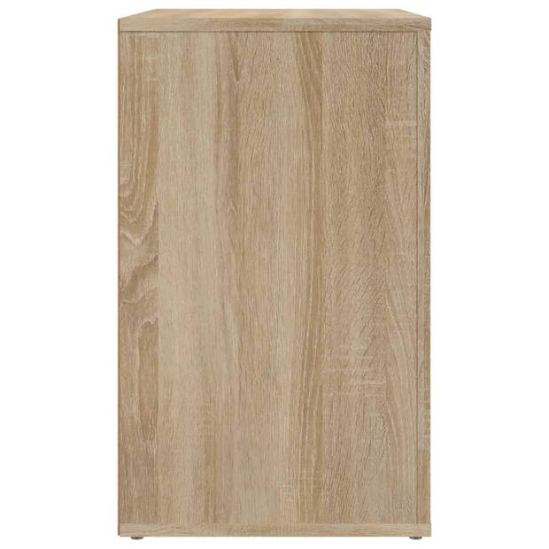 vidaXL Nachtkastje 50x36x60 cm bewerkt hout sonoma eikenkleurig