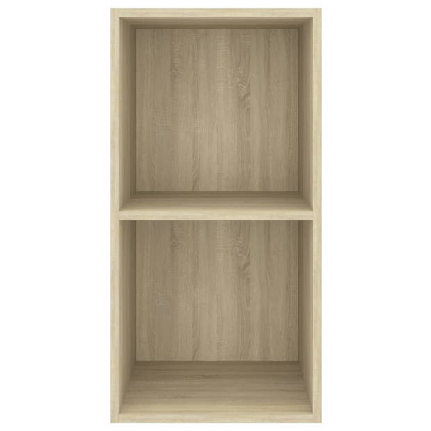 The Living Store Televisiewandmeubel - Sonoma Eiken - 37 x 37 x 72 cm - 2 Vakken