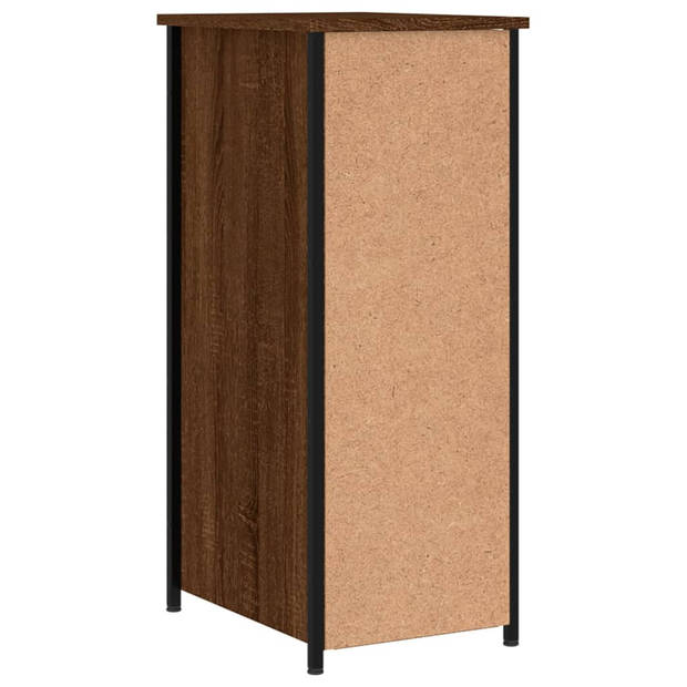 vidaXL Nachtkastjes 2 st 32x42x80 cm bewerkt hout bruin eikenkleur