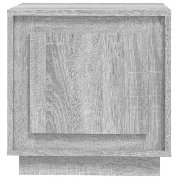 vidaXL Nachtkastje 44x35x45 cm bewerkt hout grijs sonoma eikenkleurig