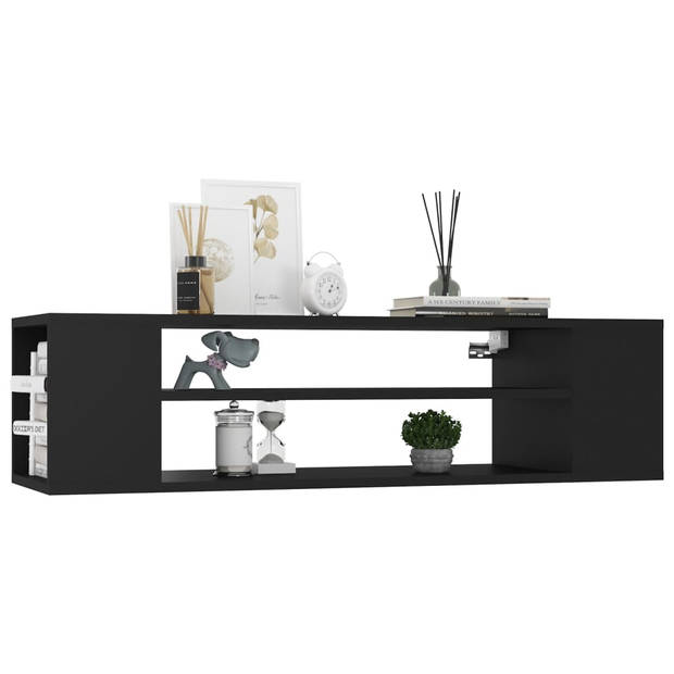 The Living Store Hangend TV-meubel - Zwart - 100 x 30 x 26.5 cm - Duurzaam