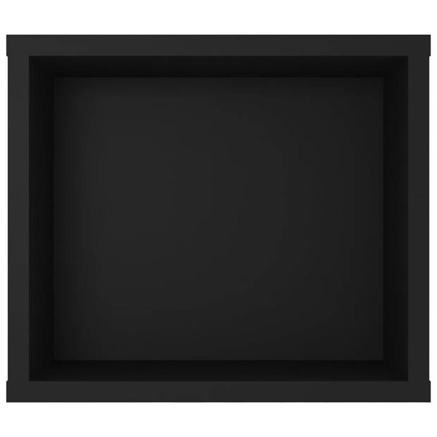 vidaXL Tv-hangmeubel 100x30x26,5 cm bewerkt hout zwart