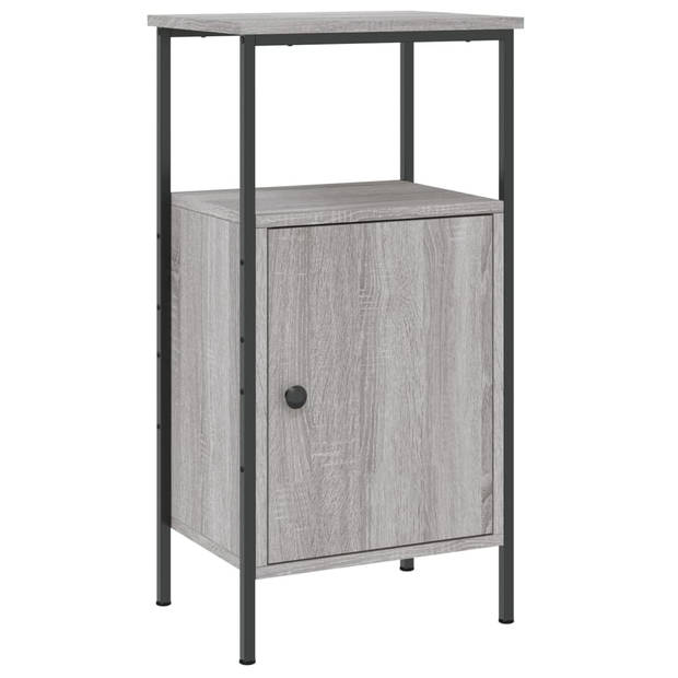 vidaXL Nachtkastjes 2 st 41x31x80 cm bewerkt hout grijs sonoma eiken