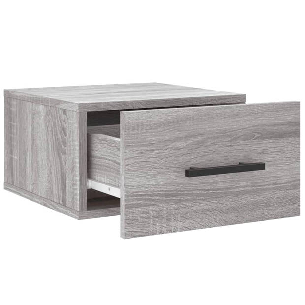 vidaXL Nachtkastjes 2 st wandgemonteerd 35x35x20 cm grijs sonoma eiken