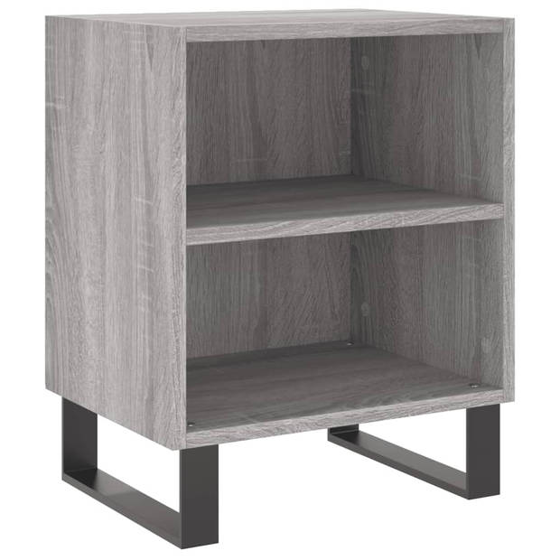 vidaXL Nachtkastjes 2 st 40x30x50 cm bewerkt hout grijs sonoma eiken