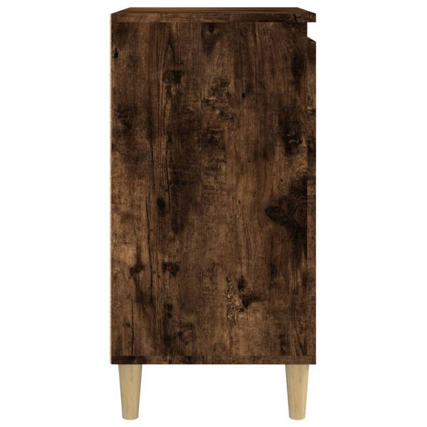 vidaXL Nachtkastje 40x35x70 cm bewerkt hout gerookt eikenkleurig