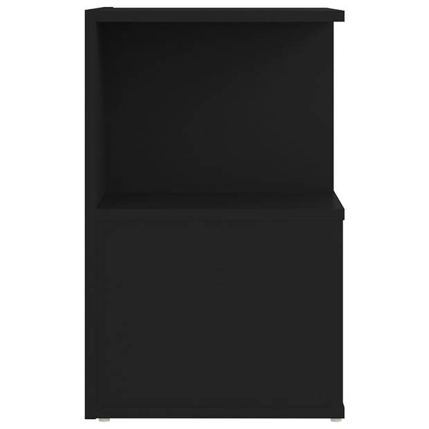 vidaXL Nachtkastje 35x35x55 cm bewerkt hout zwart