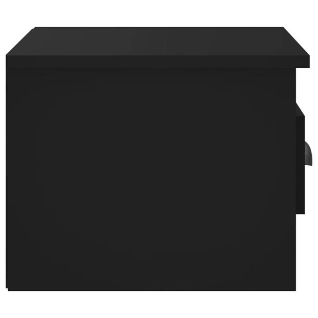 vidaXL Nachtkastjes 2 st wandgemonteerd 41,5x36x28 cm zwart