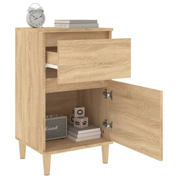 The Living Store Bedside Cabinets - Sonoma Eiken - 40 x 35 x 70 cm - Set van 2