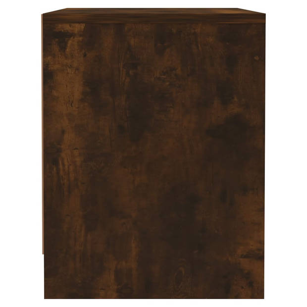 vidaXL Nachtkastjes 2 st 45x34x44,5 cm bewerkt hout gerookt eikenkleur