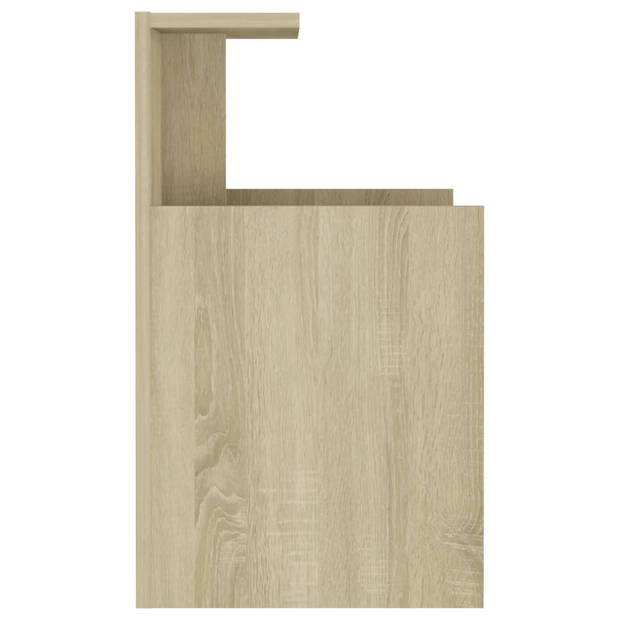 vidaXL Nachtkastjes 2 st 40x35x60 cm bewerkt hout sonoma eikenkleurig