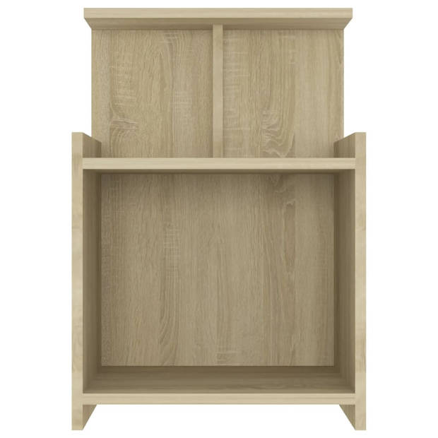 vidaXL Nachtkastjes 2 st 40x35x60 cm bewerkt hout sonoma eikenkleurig