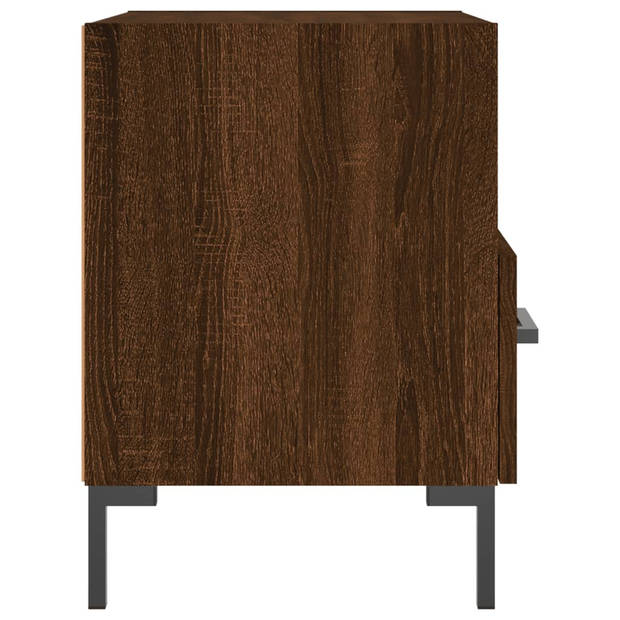 vidaXL Nachtkastjes 2 st 40x35x47,5 cm bewerkt hout bruin eikenkleur