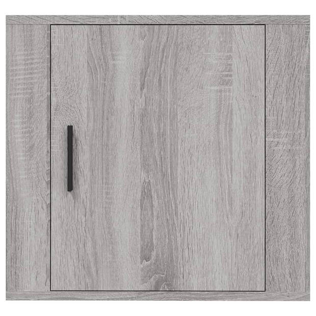 vidaXL Nachtkastjes 2 st wandgemonteerd 50x30x47 cm grijs sonoma eiken