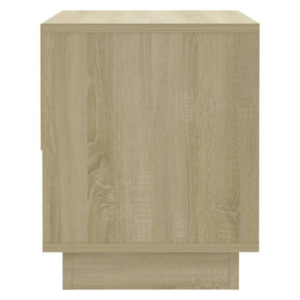 vidaXL Nachtkastjes 2 st 45x34x44 cm bewerkt hout sonoma eikenkleurig