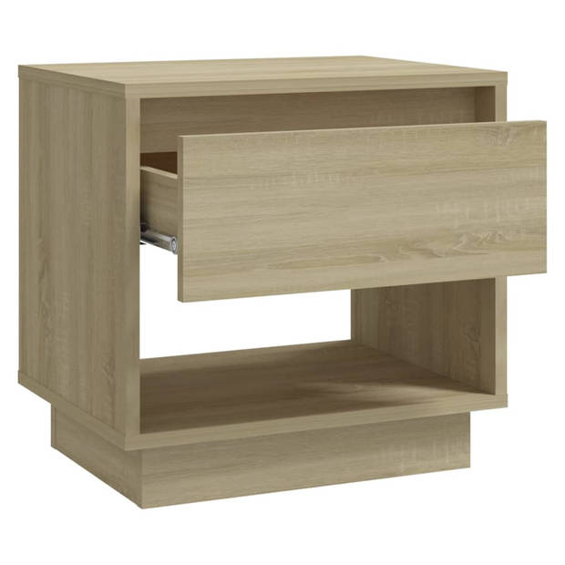 vidaXL Nachtkastjes 2 st 45x34x44 cm bewerkt hout sonoma eikenkleurig