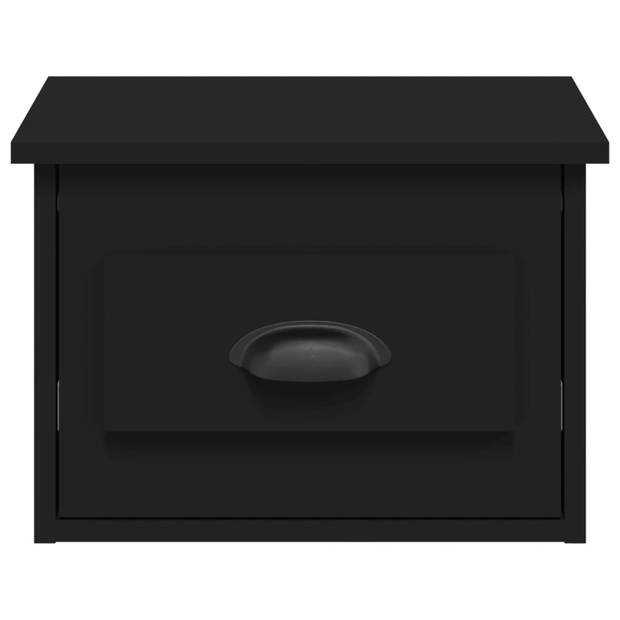 vidaXL Nachtkastje wandgemonteerd 41,5x36x28 cm zwart