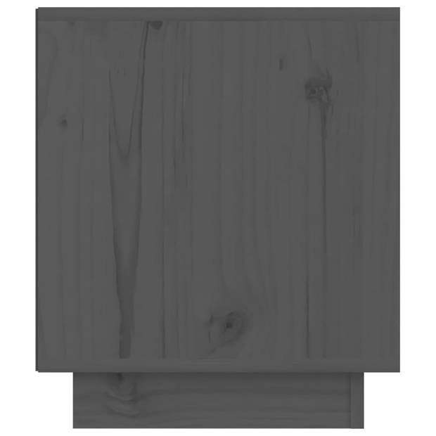 vidaXL Nachtkastjes 2 st 40x34x40 cm massief grenenhout grijs