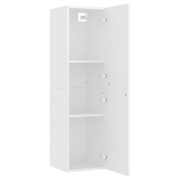 The Living Store Wandkast Spaanplaat - 30.5 x 30 x 110 cm - Wit