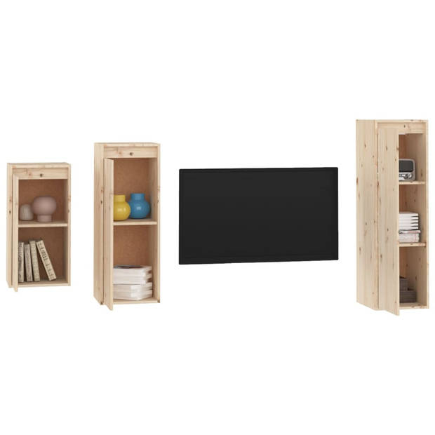 The Living Store TV-kasten - grenenhout - montage vereist - 30x30x60 cm / 30x30x80 cm / 30x30x100 cm