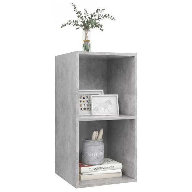 The Living Store TV-meubel - Betongrijs - 37x37x72 cm - Met 2 vakken