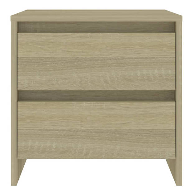 vidaXL Nachtkastje 45x34,5x44,5 cm bewerkt hout sonoma eikenkleurig