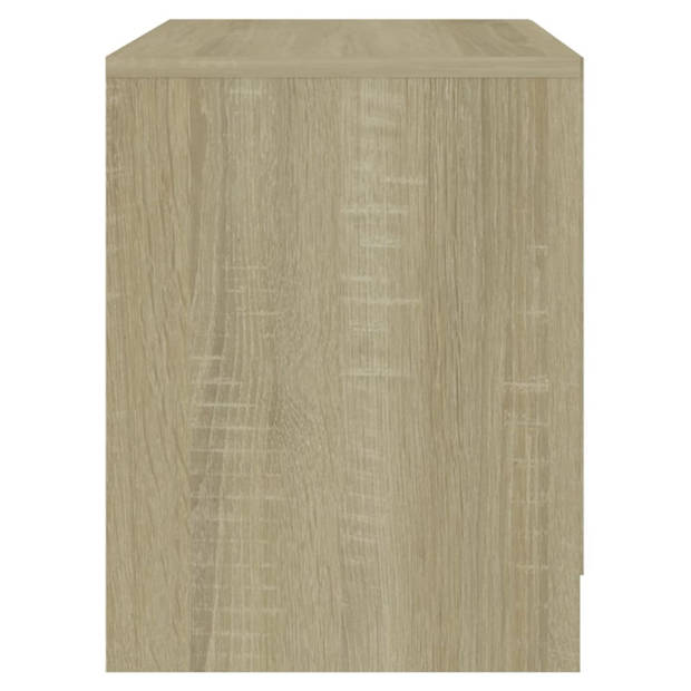 vidaXL Nachtkastje 45x34,5x44,5 cm bewerkt hout sonoma eikenkleurig