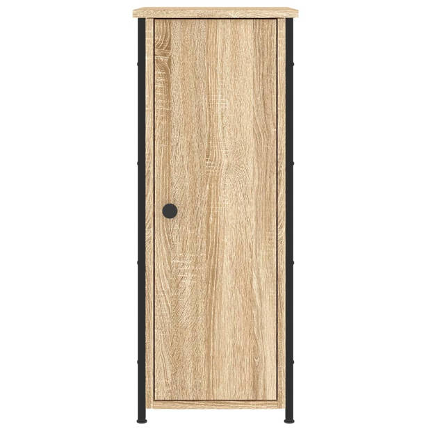 vidaXL Nachtkastjes 2 st 32x42x80 cm bewerkt hout sonoma eikenkleurig