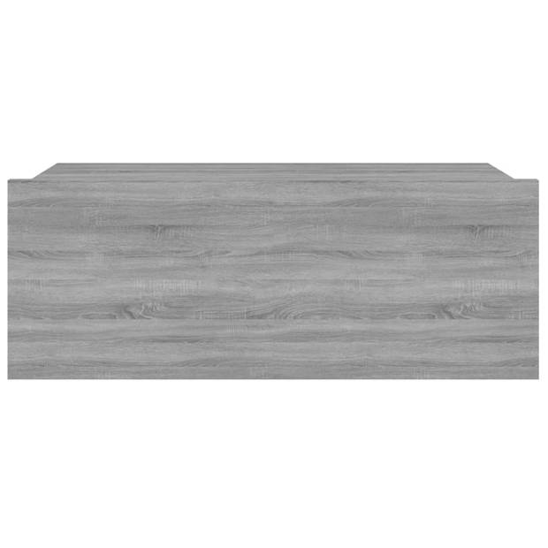 vidaXL Nachtkastjes 2 st zwevend 40x30x15 cm bewerkt hout grijs sonoma