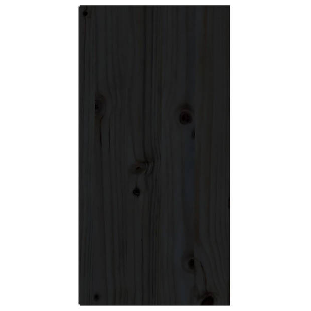 The Living Store Televisiekast - zwart - massief grenenhout - 4x30x30x60 cm - 2x80x30x35 cm