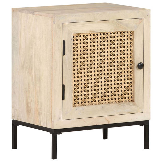 The Living Store Massief Mangohouten Nachtstandaard - 40 x 30 x 50 cm - Rustiek Ontwerp