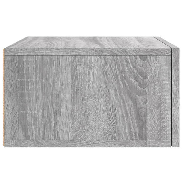 vidaXL Nachtkastjes 2 st wandgemonteerd 35x35x20 cm grijs sonoma eiken