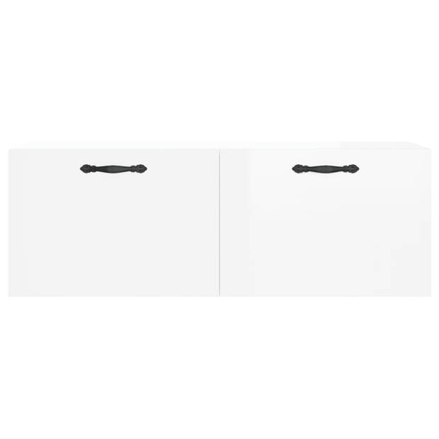 The Living Store Wandkast - Hoogglans wit - 60 x 36.5 x 35 cm - Duurzaam materiaal