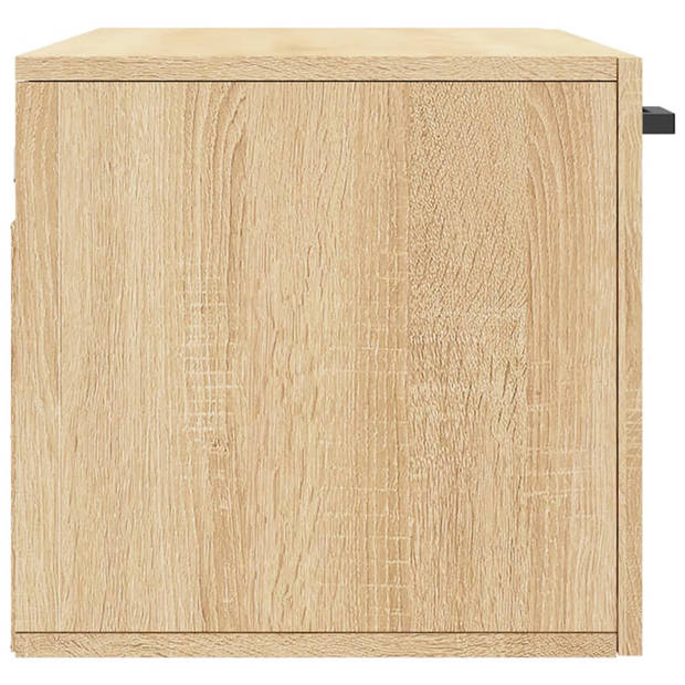 The Living Store Wandkast - Wandgemonteerd - Sonoma Eiken - 80 x 36.5 x 35 cm - Duurzaam materiaal