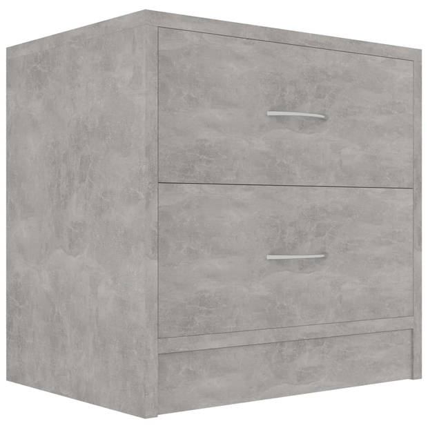 vidaXL Nachtkastjes 2 st 40x30x40 cm bewerkt hout betongrijs