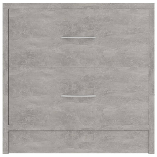 vidaXL Nachtkastjes 2 st 40x30x40 cm bewerkt hout betongrijs