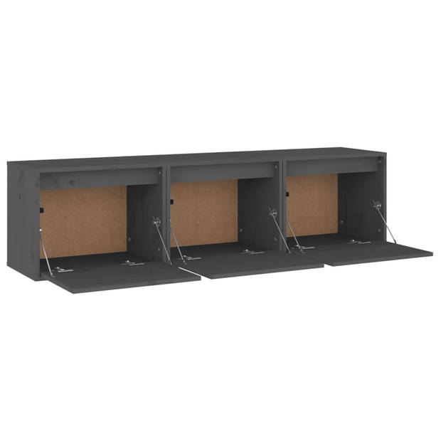 The Living Store TV-meubel Wandkast - 45 x 30 x 35 cm - massief grenenhout