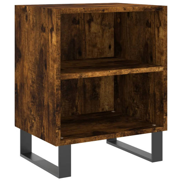 vidaXL Nachtkastjes 2 st 40x30x50 cm bewerkt hout gerookt eikenkleurig