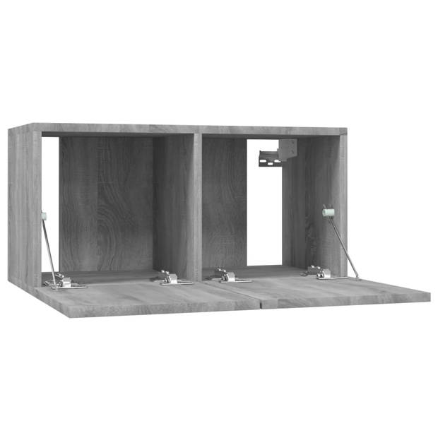 The Living Store TV-meubel - Hangend - 60x30x30cm - Grijs Sonoma Eiken