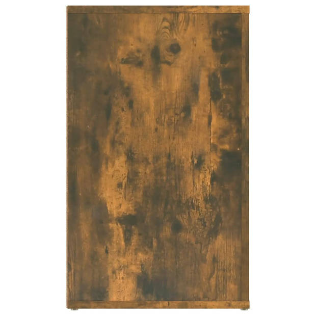 vidaXL Nachtkastje 50x36x60 cm bewerkt hout gerookt eikenkleurig