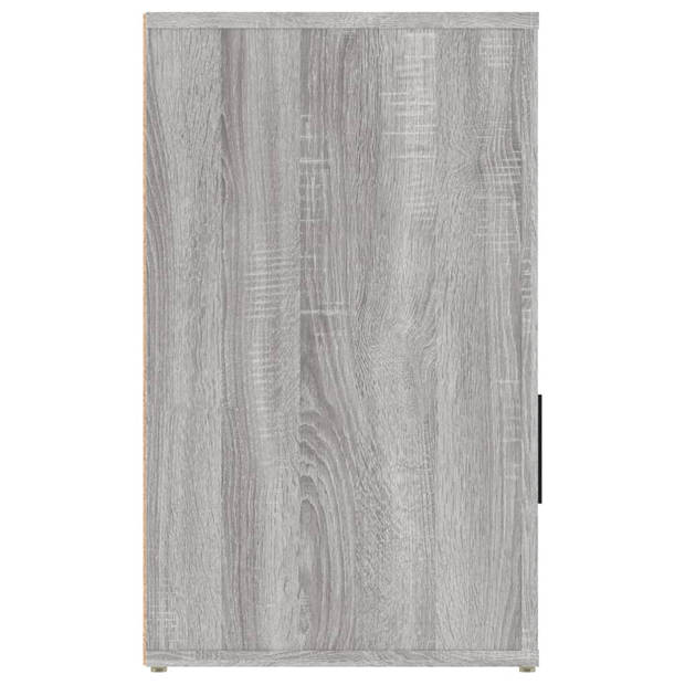 vidaXL Nachtkastje 50x36x60 cm bewerkt hout grijs sonoma eikenkleurig