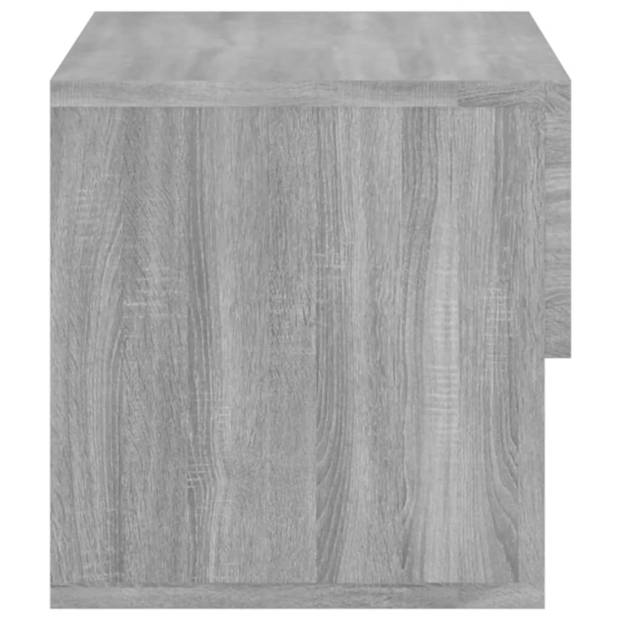 The Living Store Wandnachtkastjes - Grijs Sonoma Eiken - 46x29.5x30 cm - Bewerkt hout