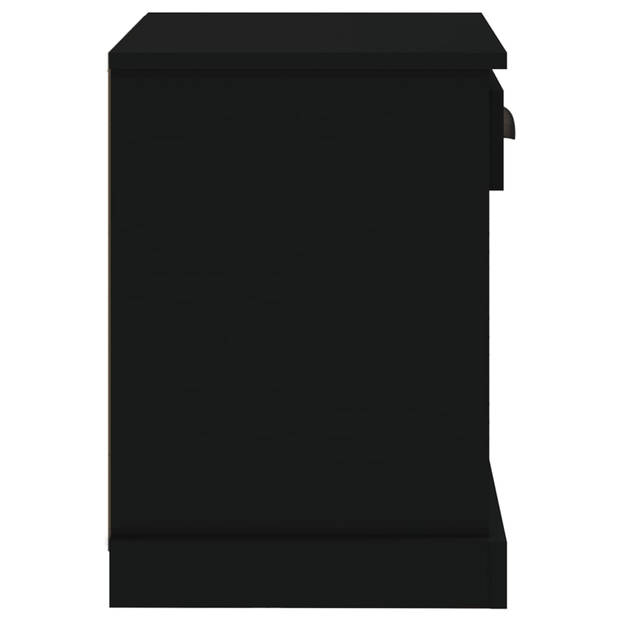 vidaXL Nachtkastjes 2 st 43x36x50 cm zwart