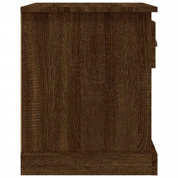 vidaXL Nachtkastjes 2 st 39x39x47,5 cm bewerkt hout bruin eikenkleur